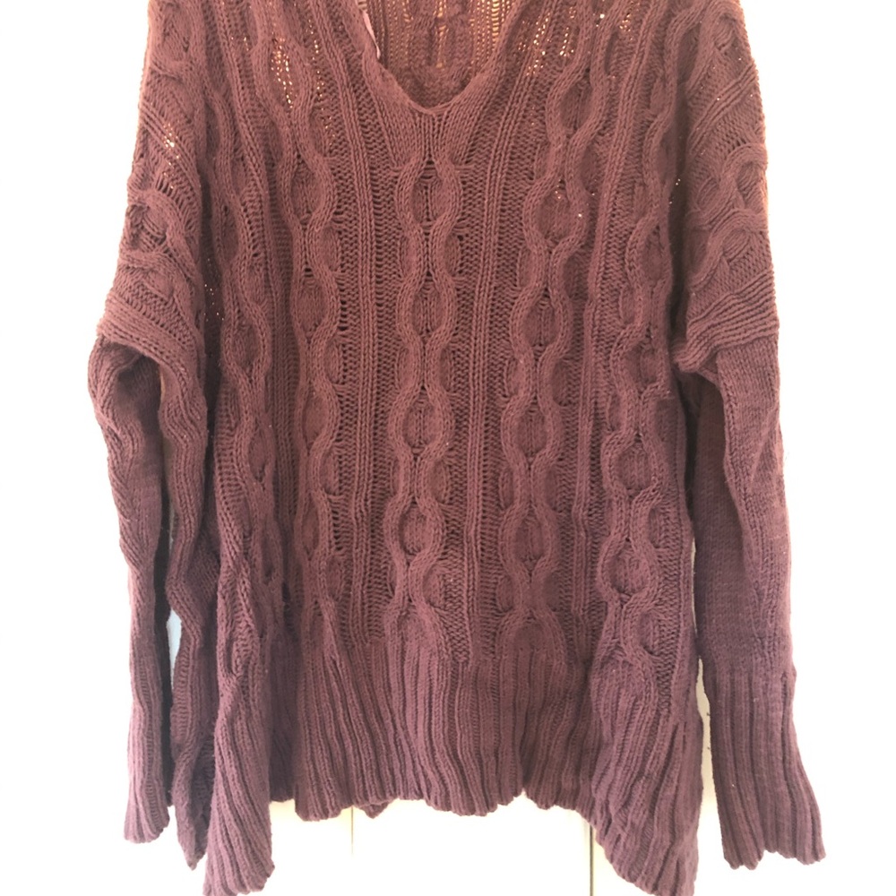 Plum slouchy oversize sweater